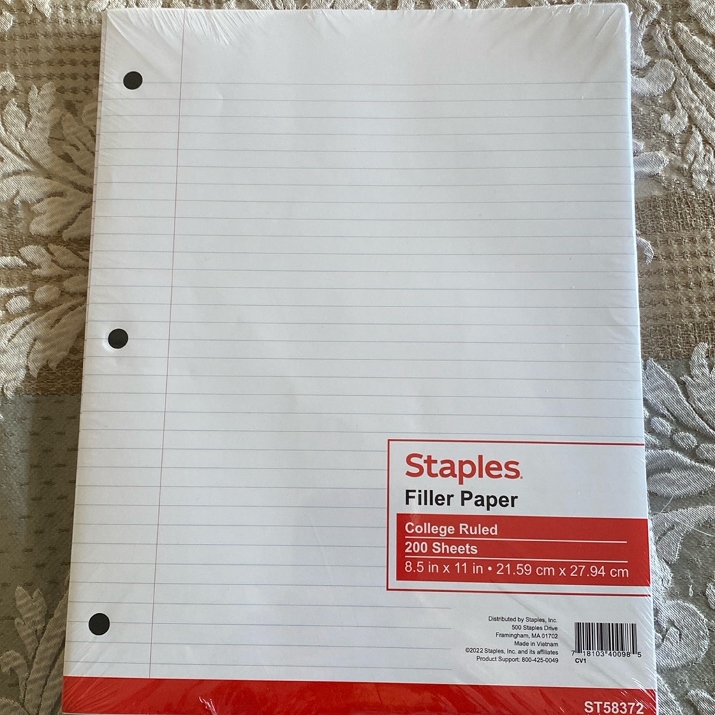 Looseleaf Paper 200 Pages New
